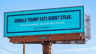 Mike Bloomberg's Anti-Trump Billboards meme card, common rarity