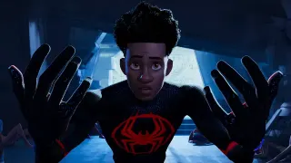 Miles Morales Running From Miguel O'Hara meme card, rare rarity