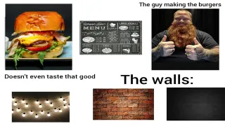 Millennial Burger Place meme card, common rarity