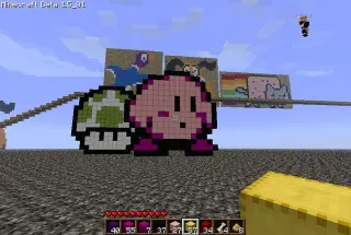 Minecraft Pixel Art meme card, rare rarity