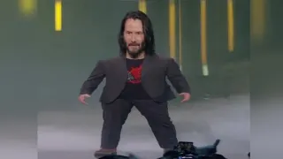 Mini Keanu Reeves meme card, rare rarity