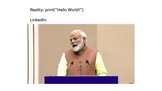 Modi Saying "Big Data, Machine Learning Blockchain, Artificial Intelligence" meme card, common rarity
