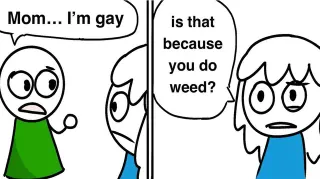 Mom... I'm X / Is That Because Of Y? meme card, common rarity