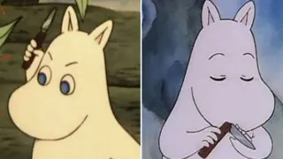Carte meme Moomin Holding Knife, rareté rare