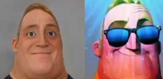 Mr. Incredible Becoming Ascended / Canny meme card, rare rarity