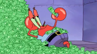 Mr. Krabs meme card, rare rarity