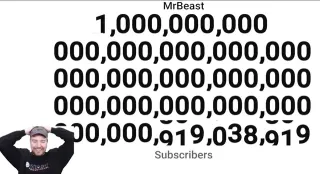 MrBeast Hits X Subscribers meme card, common rarity