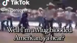 Mug Blooded American meme card, common rarity