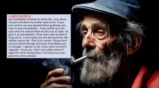 My Grandfather Smoked His Whole Life Copypasta meme card, common rarity