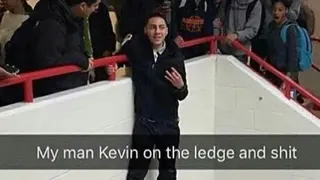 My Man Kevin on the Ledge and Shit meme card, common rarity