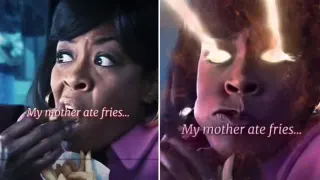 My Mother Ate Fries meme card, common rarity