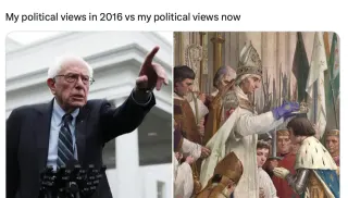 My Political Views In 2016 vs. My Political Views Now meme card, common rarity