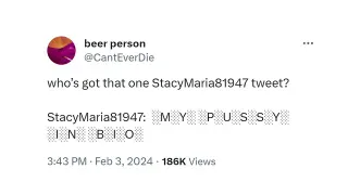 My Pussy in Bio meme card, rare rarity
