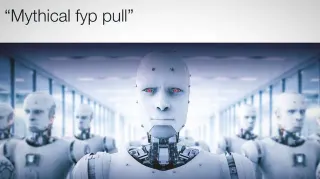 Carte meme Mythical FYP Pull, rareté commune