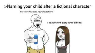Naming Your Child After a Fictional Character meme card, common rarity