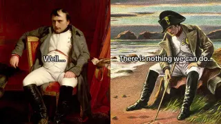 Napoleon "There Is Nothing We Can Do" meme card, epic rarity