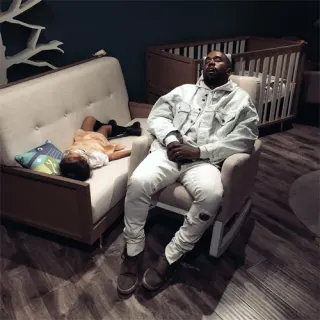 Napping Kanye meme card, common rarity