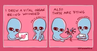 Nathan Pyle's Strange Planet Comics meme card, common rarity