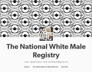 National Registry of White Males meme card, common rarity