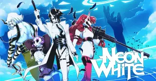 Neon White meme card, common rarity