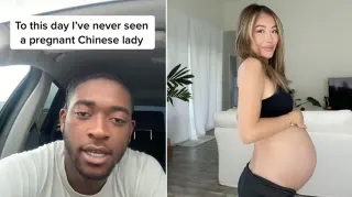 Never Seen A Pregnant Asian Woman meme card, common rarity