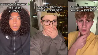 Next Year Christmas Will Fall On 25/25/25 meme card, common rarity