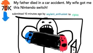 Nintendo Switch Karma Whoring Parodies meme card, common rarity