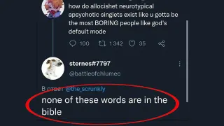 None Of These Words Are In The Bible meme card, rare rarity