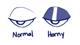 Normal Eye vs. Horny Eye meme card, common rarity