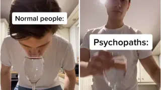 Normal People Versus Psychopaths meme card, common rarity