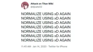 Carte meme Normalize X, rareté commune