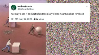 Carte meme Not Only Does It Convert Back Losslessly, It Also Has The Noise Removed, rareté commune
