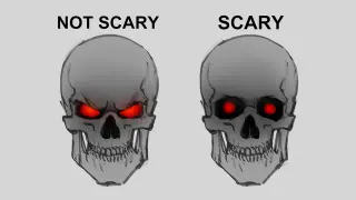 Not Scary / Scary Skull meme card, common rarity
