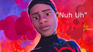 Nuh Uh Spiderman Meme / Miles Morales Drops Peter Parker meme card, common rarity