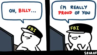 Oh Billy, I'm Really Proud of You meme card, common rarity