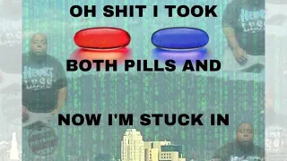 Oh Shit I Took Both Pills meme card, common rarity