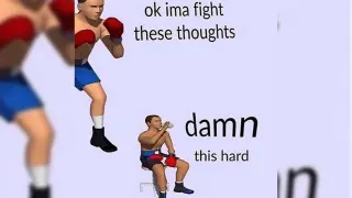 Ok Ima Fight These Thoughts / Got Hands meme card, rare rarity