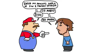 "Ok Mario" "$100" "No Mario" meme card, common rarity