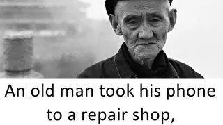 Old Man Took His Phone To A Repair Shop meme card, common rarity