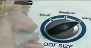 Oof Size Large meme card, rare rarity