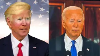 Orange Biden meme card, common rarity
