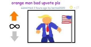 Carte meme Orange Man Bad, rareté rare