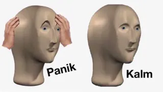 Carte meme Panik Kalm, rareté rare