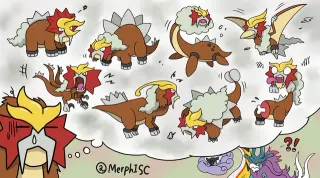Paradox Entei Design Speculation meme card, common rarity