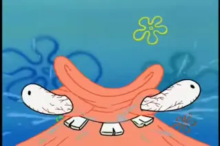 Patrick Gets Beaten Up meme card, common rarity
