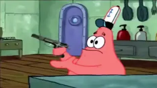 Patrick That's a Gun meme card, common rarity