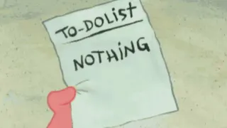 Patrick's To-Do List meme card, common rarity