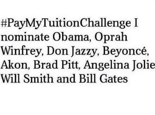 #PayMyTuitionChallenge meme card, common rarity
