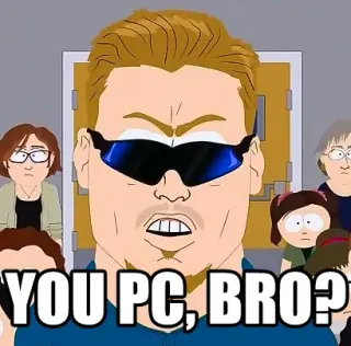Carte meme PC Bro, rareté rare