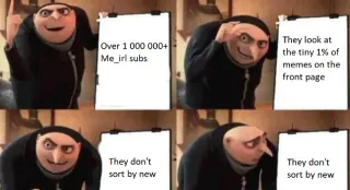 People Who Sort By New meme card, common rarity